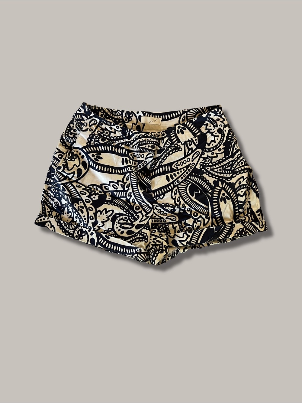 Kenji Navy & White Paisley Printed Women’s Shorts